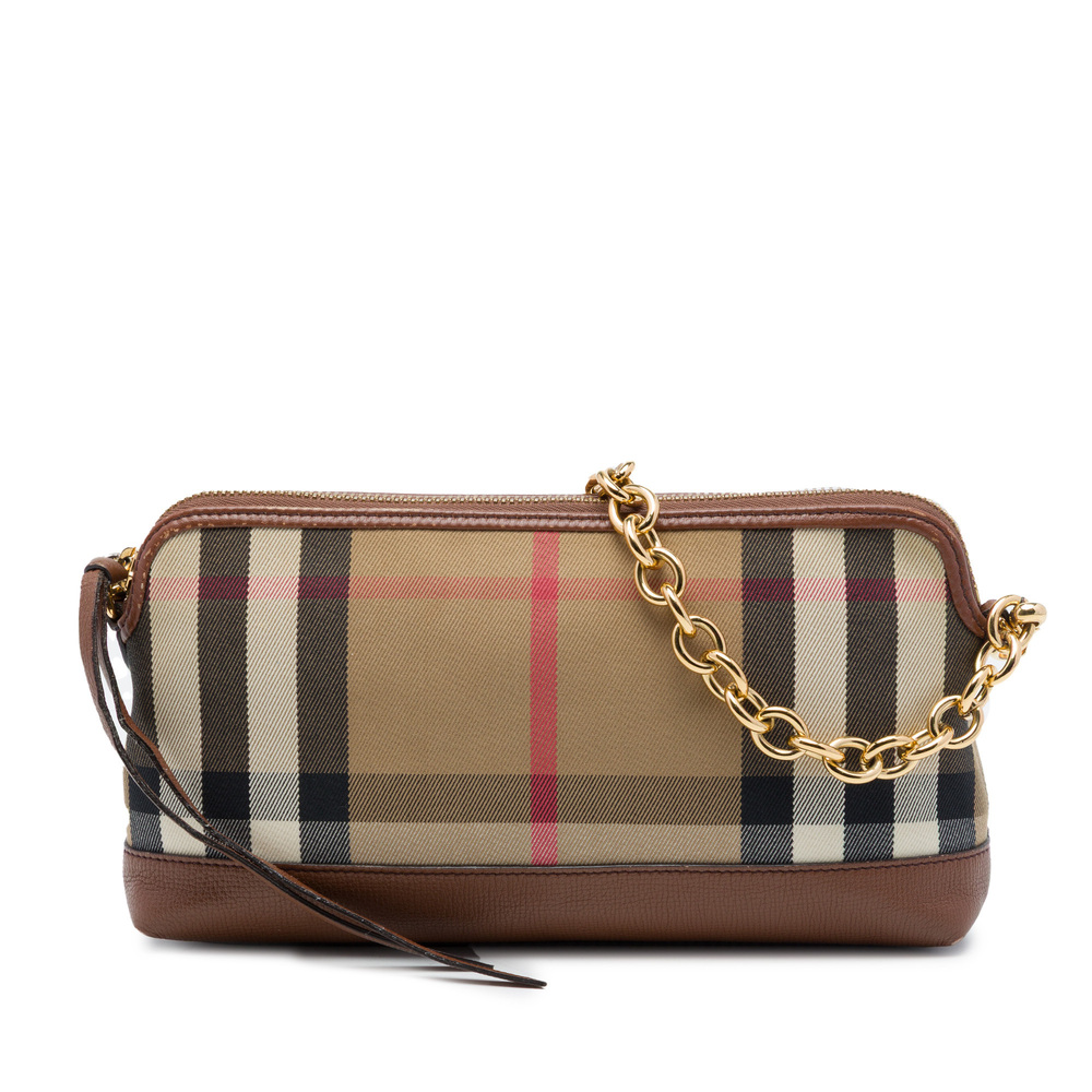 Pre-Loved Burberry House Check Canvas Derby Abingdon Convertible Satchel